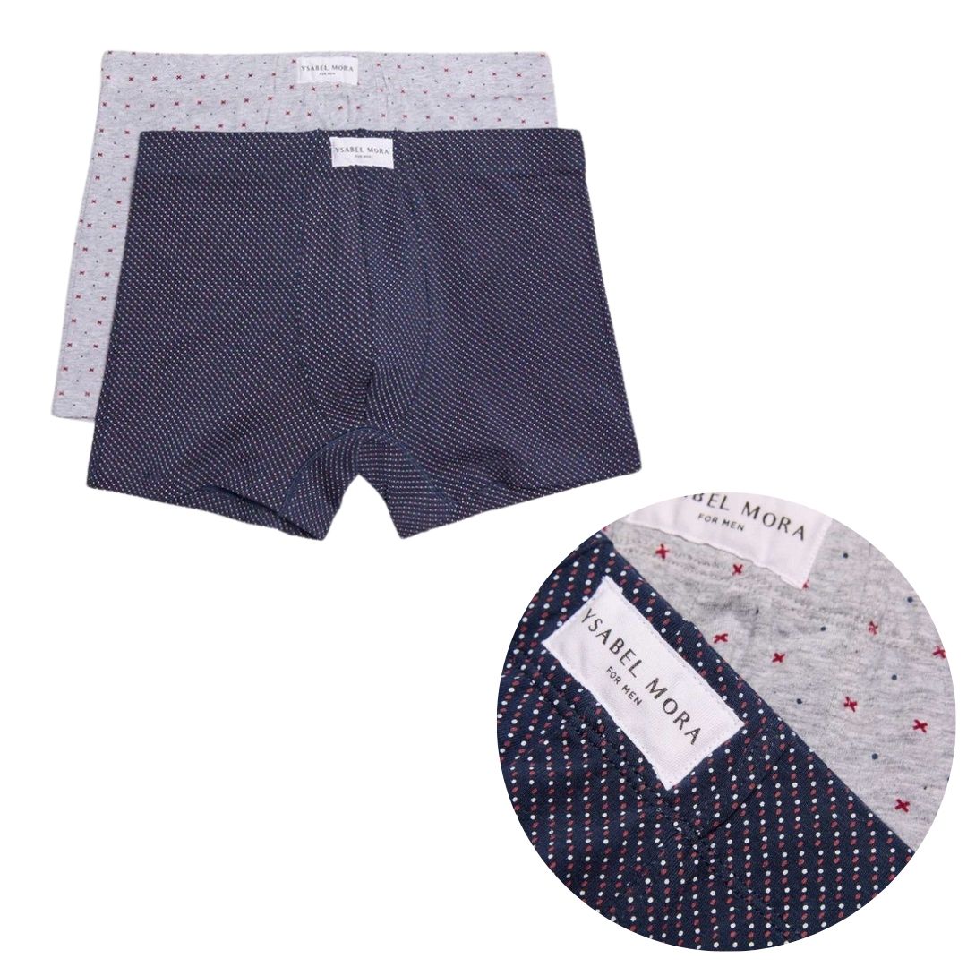 BI-PACK Boxer cotone Uomo fantasia pois