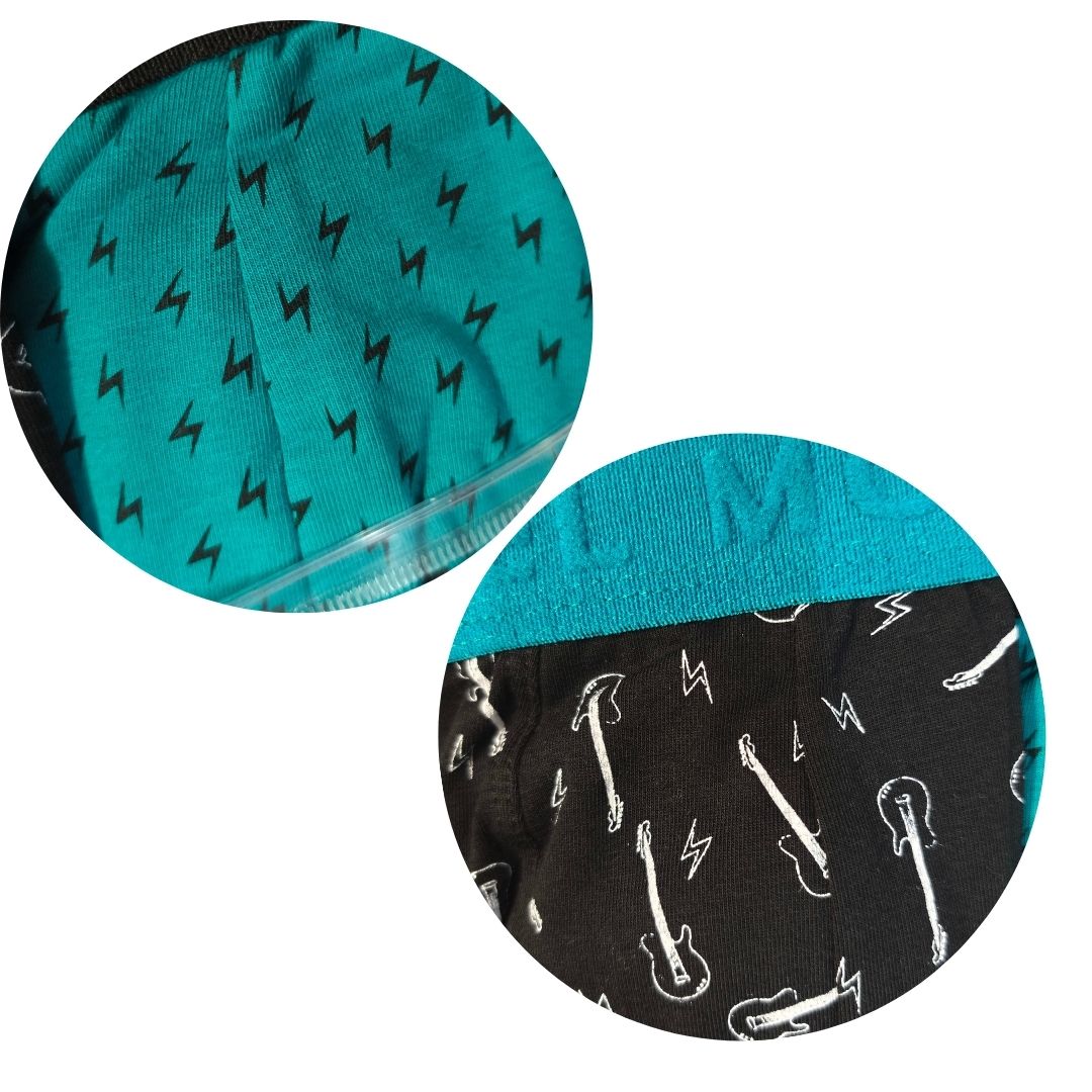 Slip Uomo Bi-Pack in cotone fantasia chitarra rock and roll