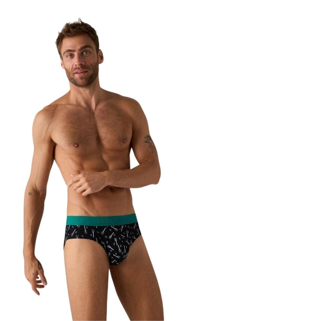 Slip Uomo Bi-Pack in cotone fantasia chitarra rock and roll