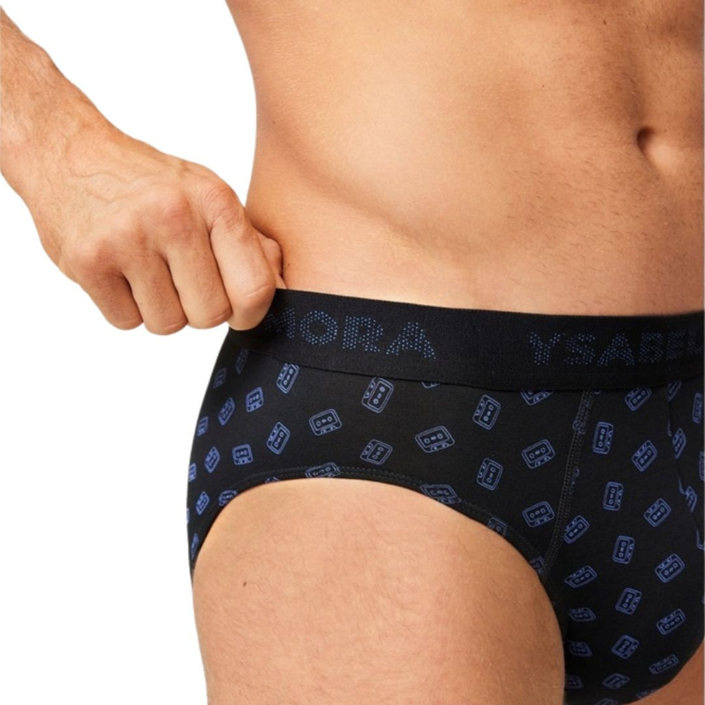 Slip Uomo in cotone Bi-Pack fantasia cuffie e cassette