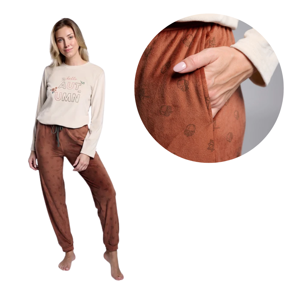 Pigiama in Ciniglia Donna "Hello Autumn"