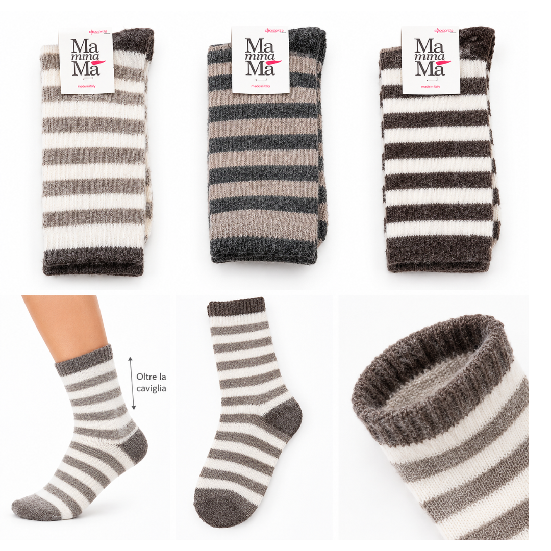 Box Regalo 3 Calze in Alpaca e Lana – "Happy Holiday"