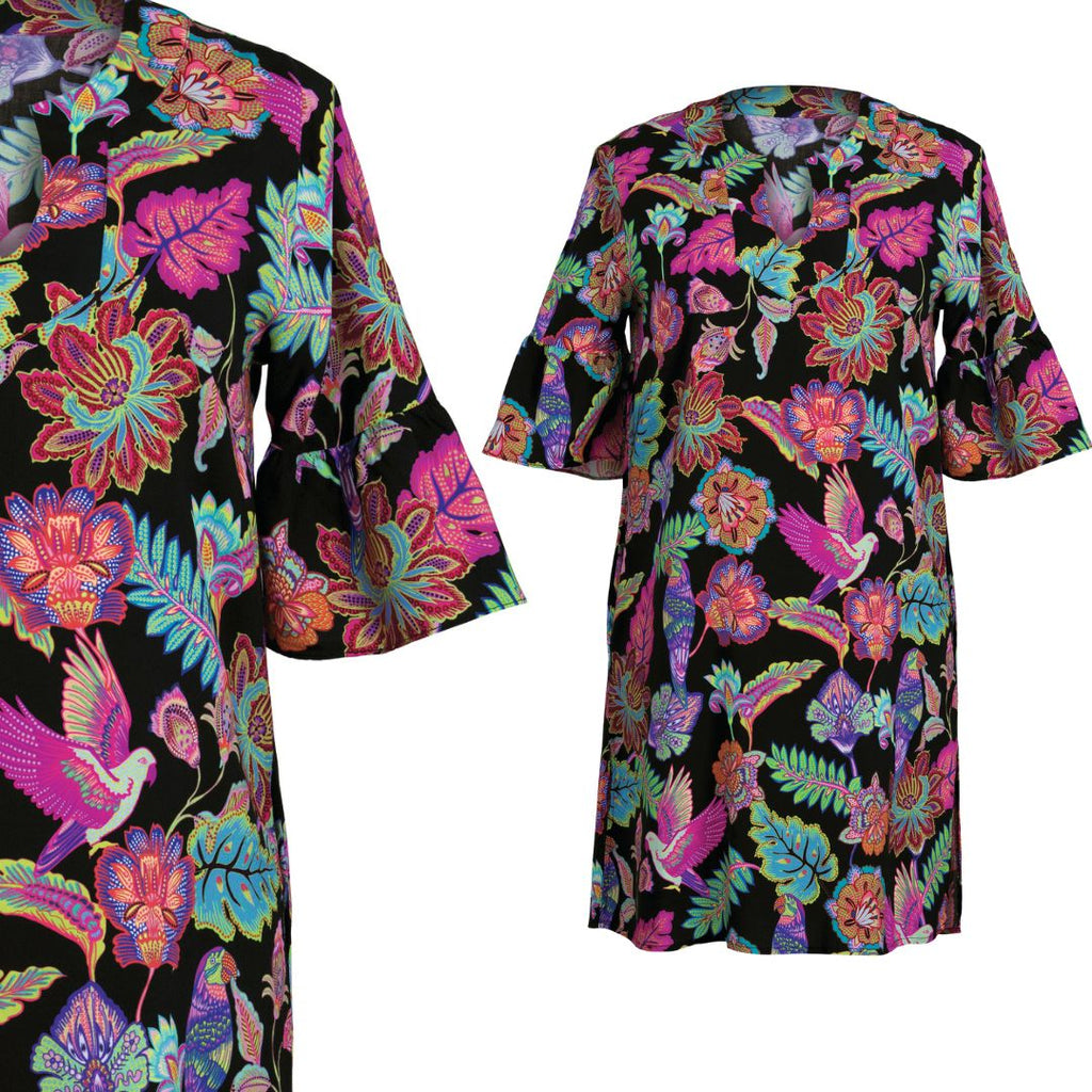 VESTITO- KAFTANO STYLE LOJA anita COLLO V MANICA 3/4