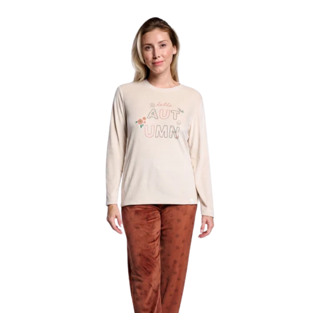 Pigiama in Ciniglia Donna "Hello Autumn"