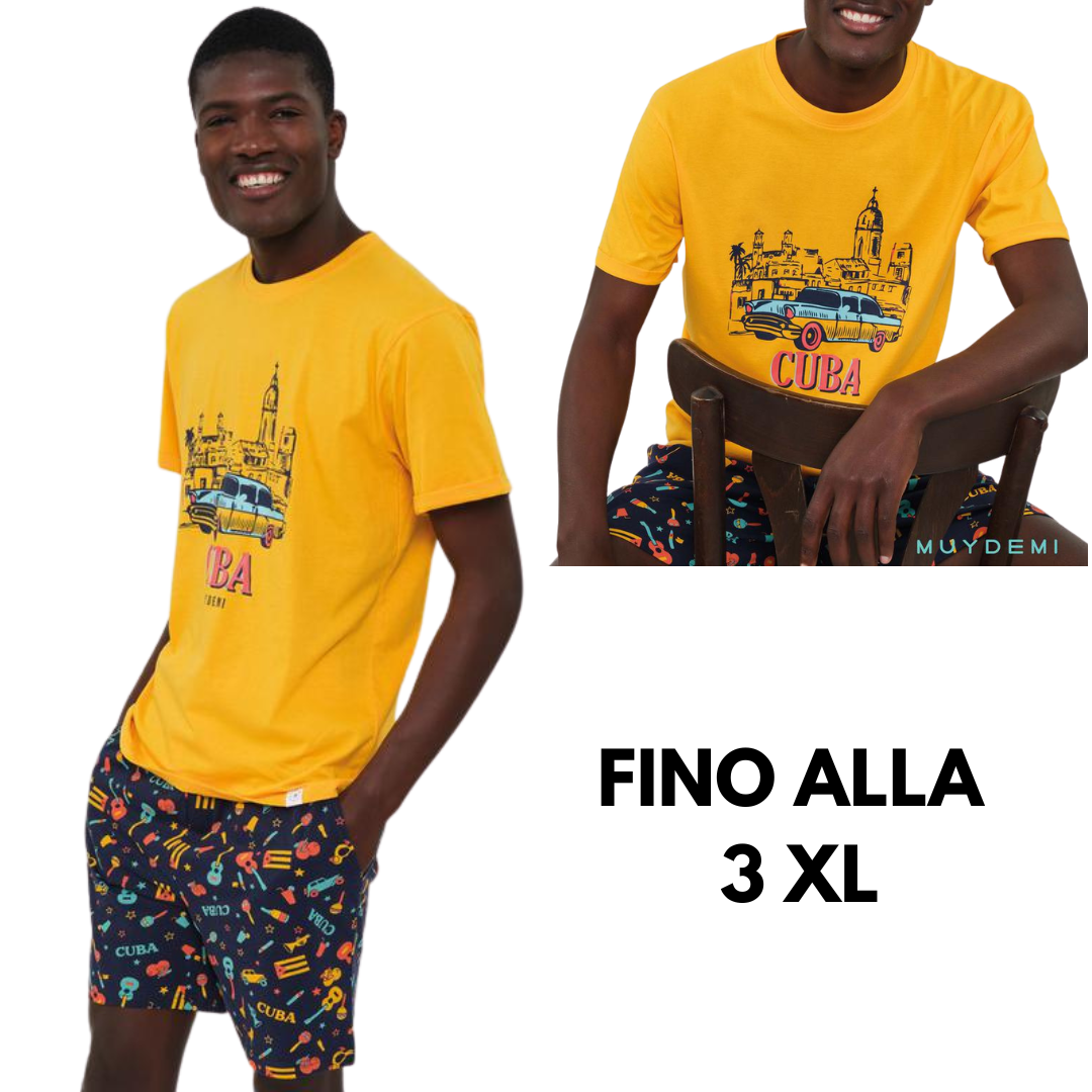 PIGIAMA M/M GIALLO -CUBA-