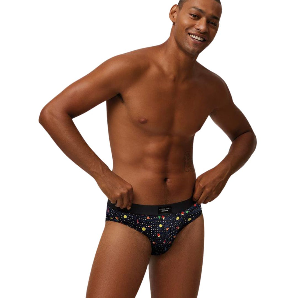 Slip Bi-pack Uomo in cotone con fantasia Pac Man Food