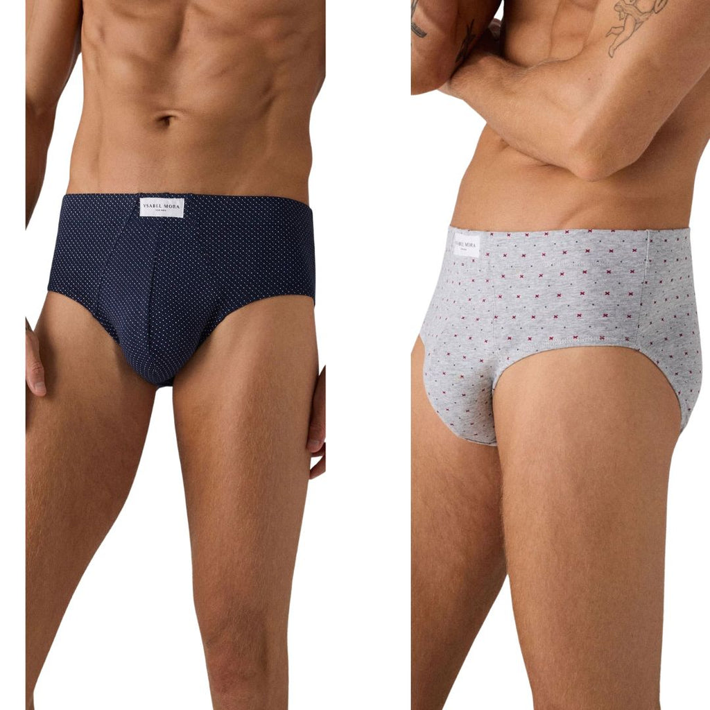 Bi-pack Slip Uomo fantasia in cotone midi