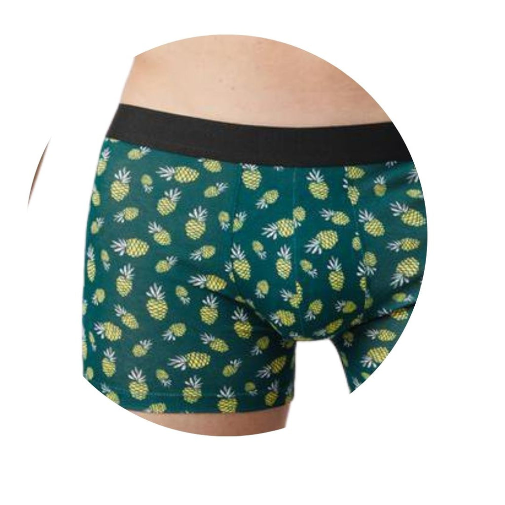 BI-PACK Boxer uomo in cotone fantasia con ananas