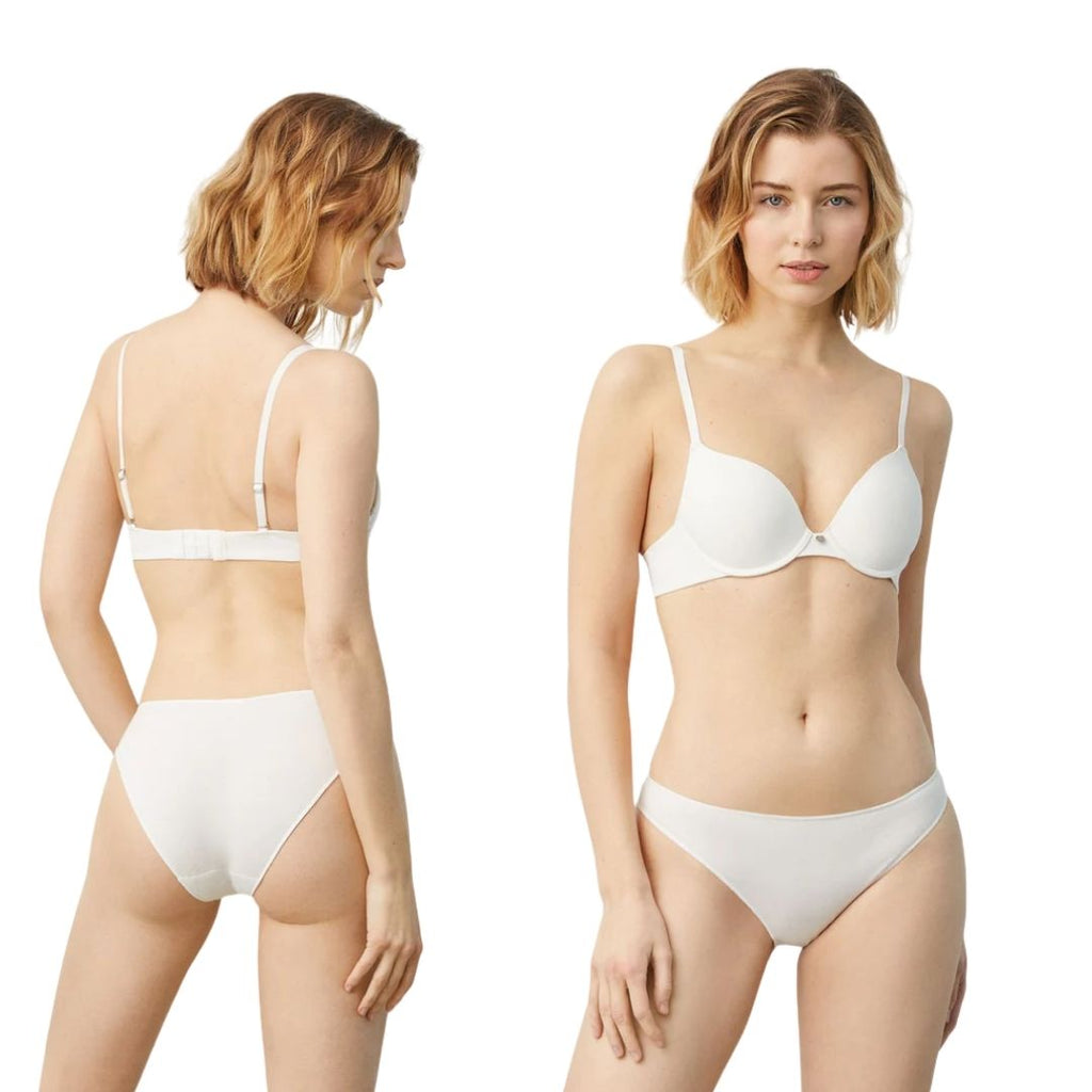 Slip mini donna in cotone con tassello spugna