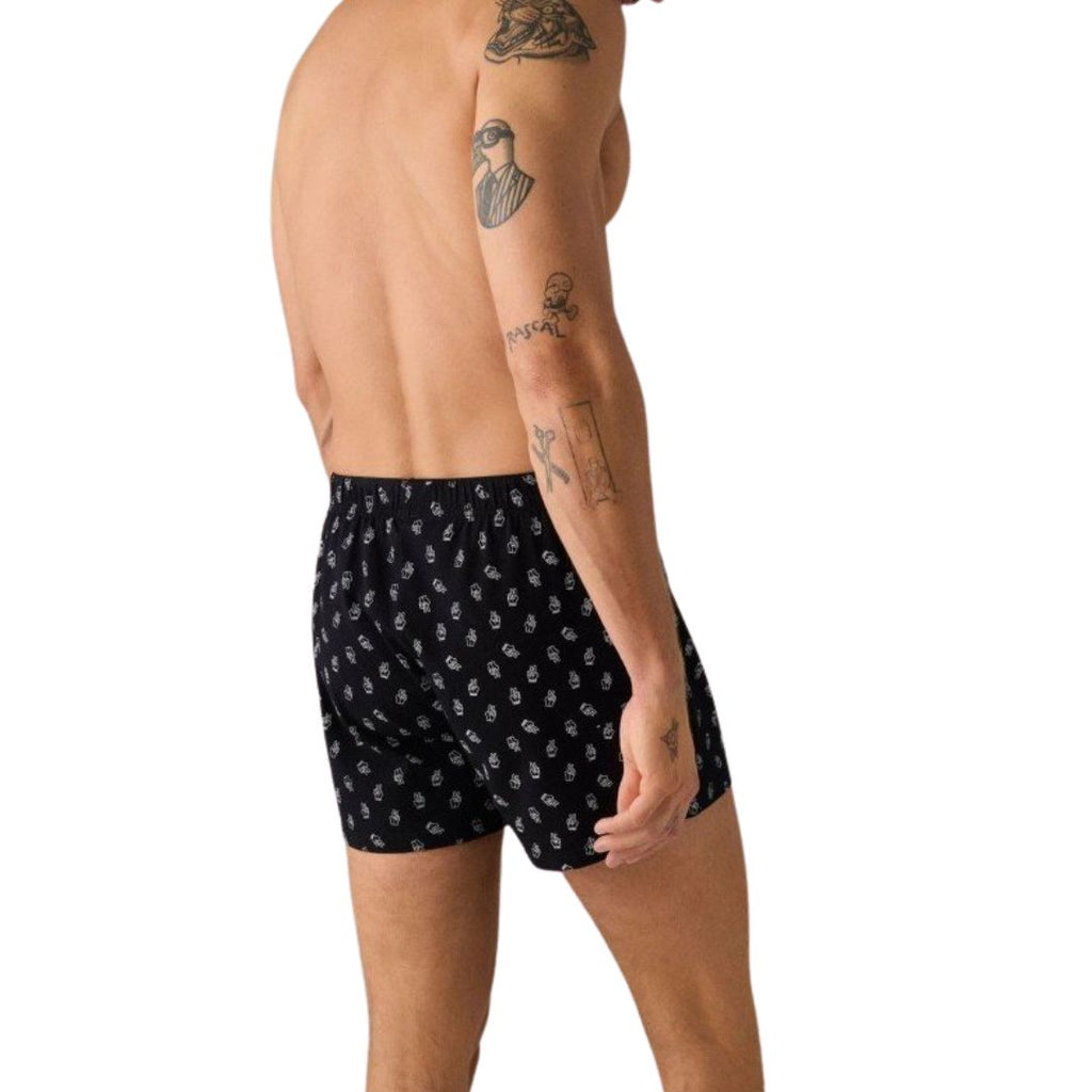 BOXER largo jersey di cotone a fantasia