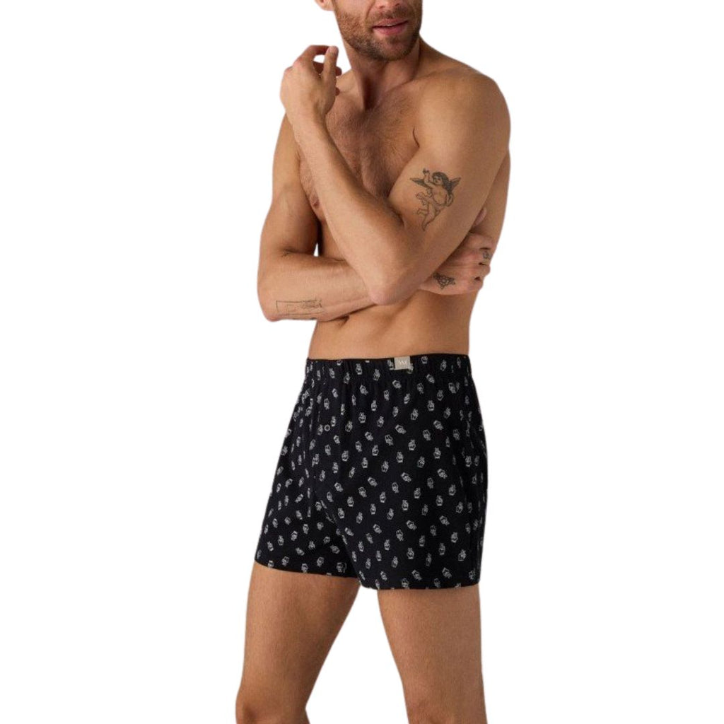 BOXER largo jersey di cotone a fantasia