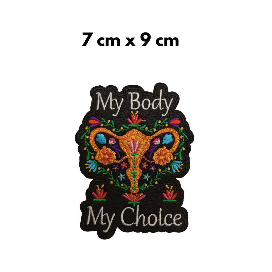 TOPPA RICAMATA TERMOADESIVA "MY BODY MY CHOICE"