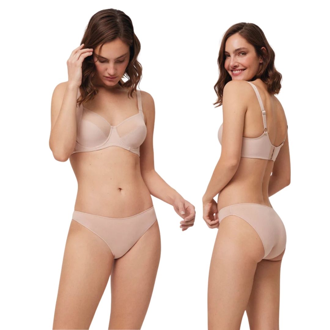 Slip mini donna in cotone con tassello spugna