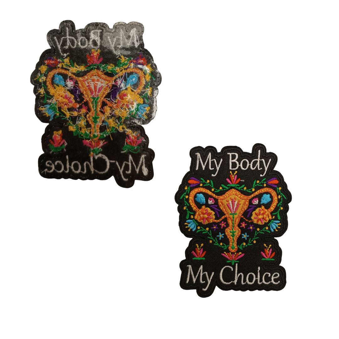 TOPPA RICAMATA TERMOADESIVA "MY BODY MY CHOICE"