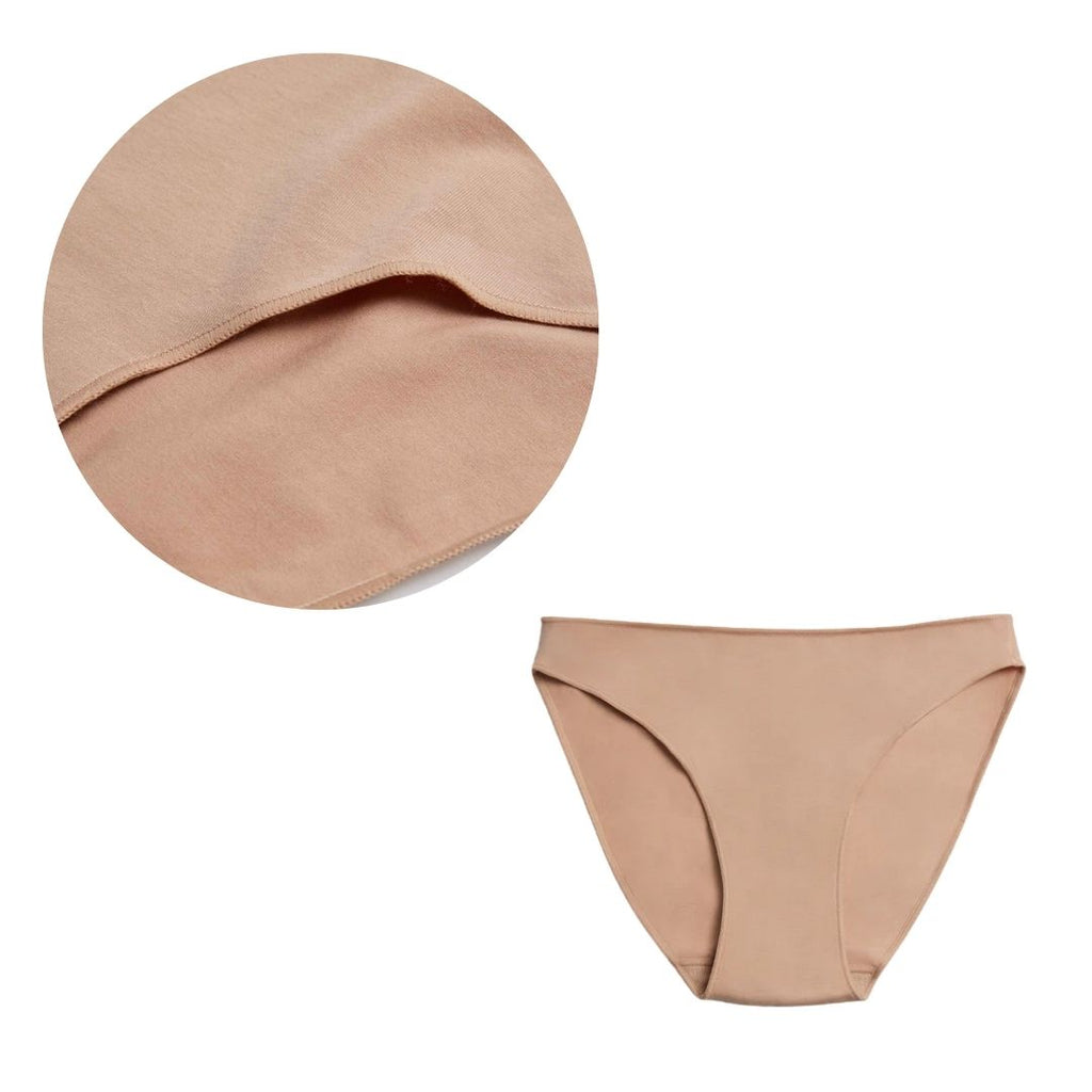 Slip mini donna in cotone con tassello spugna