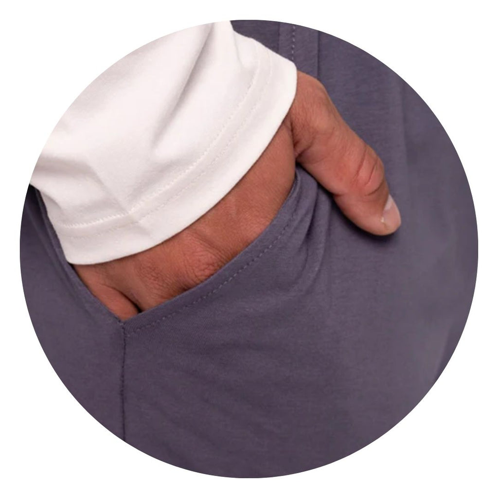 Pigiama Uomo manica e pantalone lungo in cotone jersey semplice con taschino
