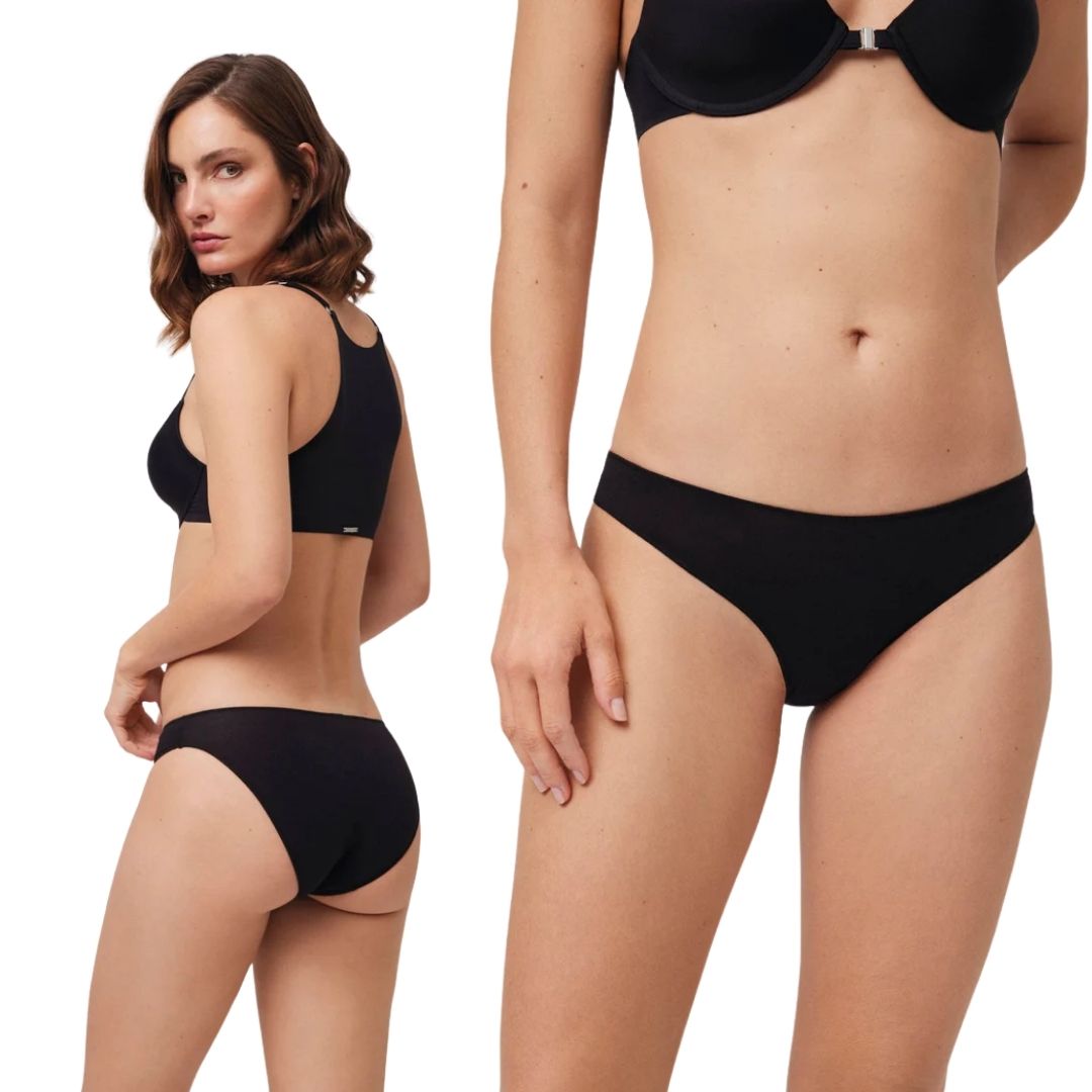 Slip mini donna in cotone con tassello spugna