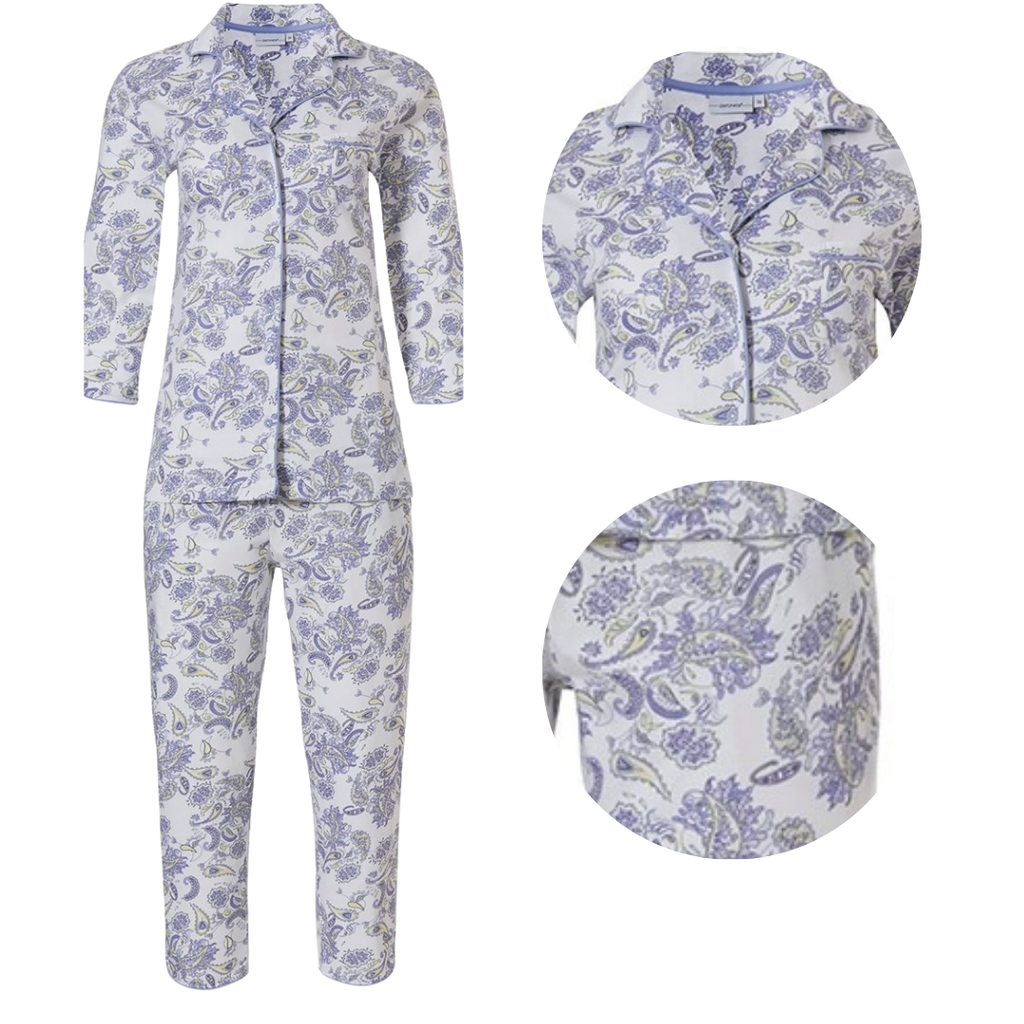 PIGIAMA MANICA 3/4 A PINOCCHIETTO MOTIVO PAISLEY