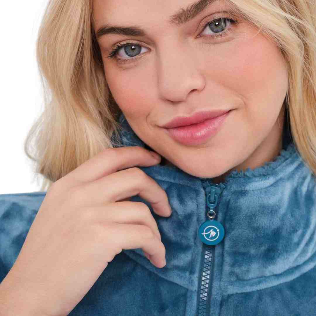 Giacca da camera  Donna con cerniera ottanio