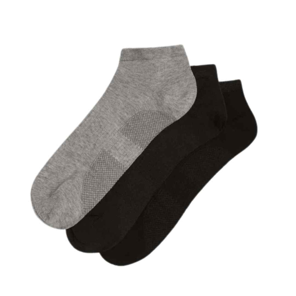 3 paia di calze sport in cotone corte