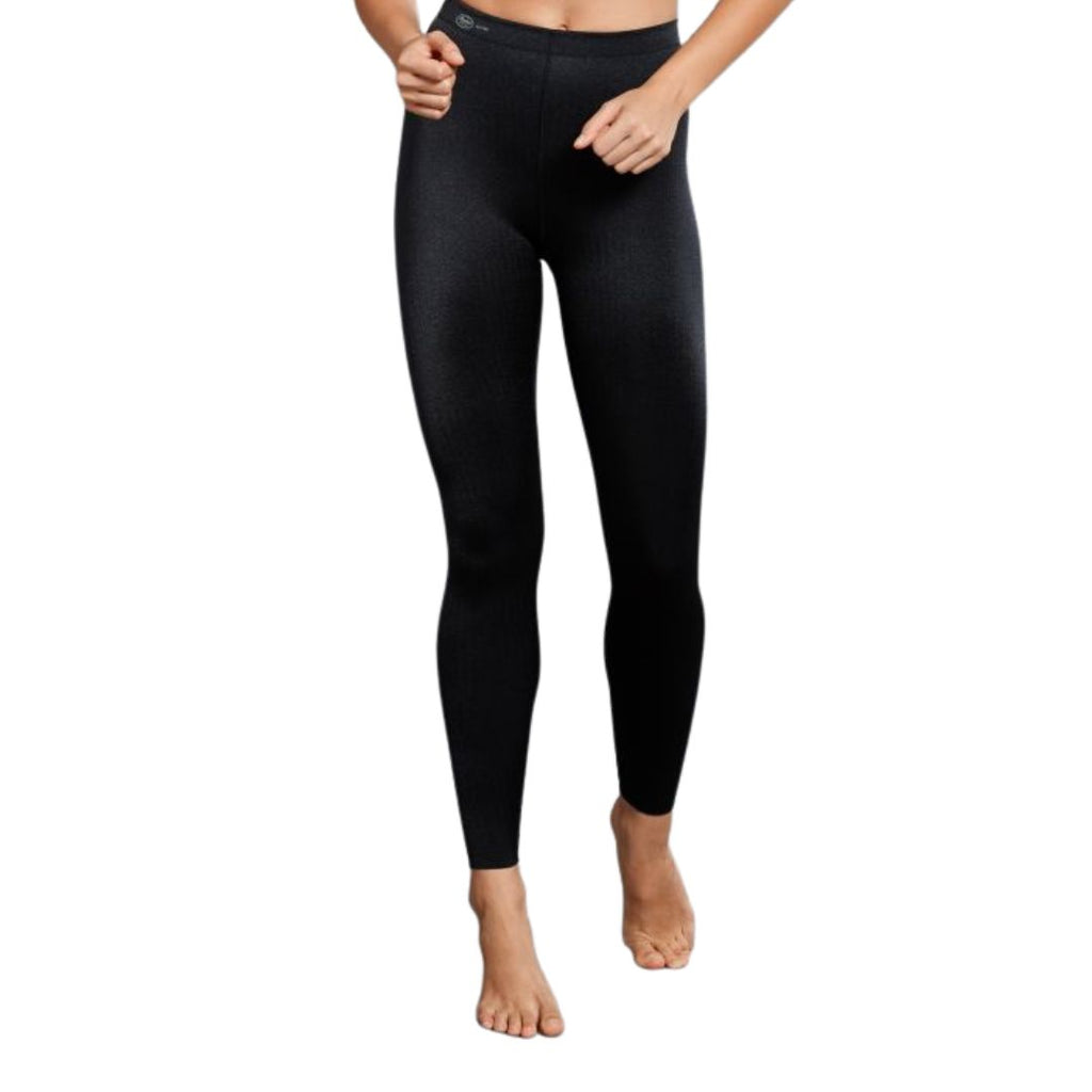 Leggings lunghi massaggianti con tessuto  tecnico sportivo nero