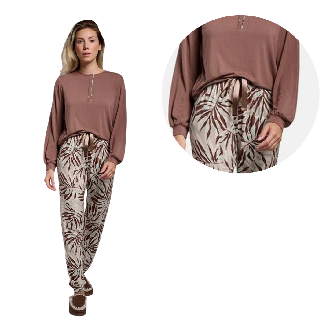 Pigiama Donna in Viscosa Elasticizzata "Safari Chic"