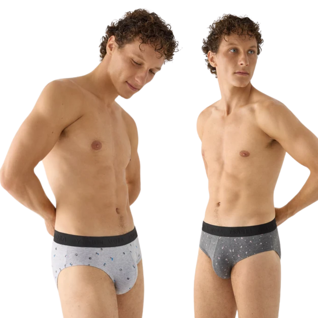 Bi-Pack Slip Uomo Ysabel Mora "Cinema e Pop Corn" in Cotone Elastico