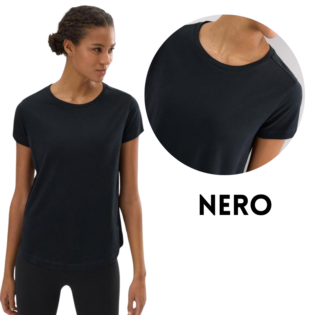 T-Shirt Comfort Active in Misto Cotone – Taglio Arrotondato