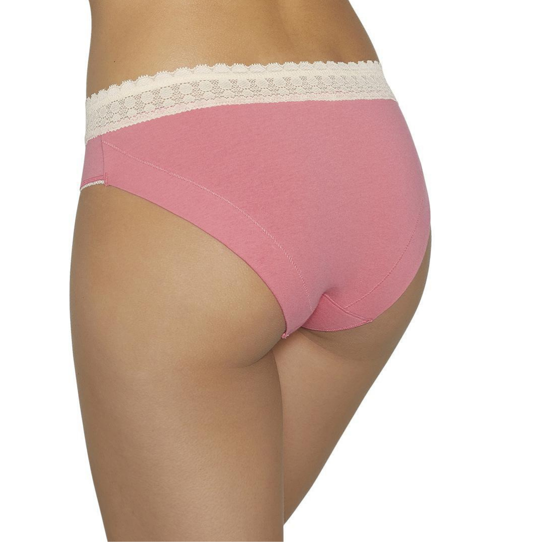 SLIP MIDI DONNA BI-PACK ROSA E GRIGIO CON PIZZO AVORIO