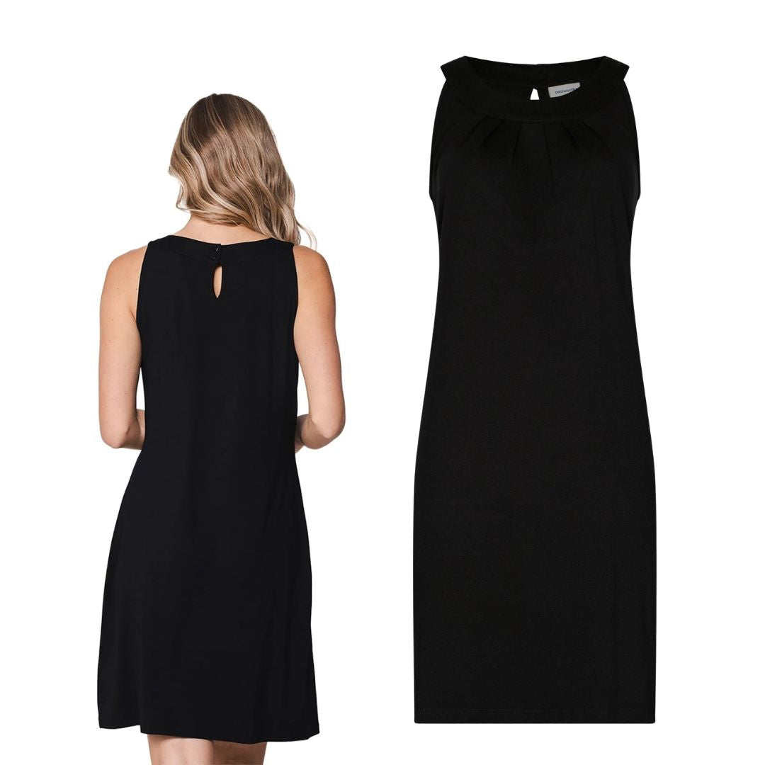 beach dress vestito corto nero  PASTUNETTE