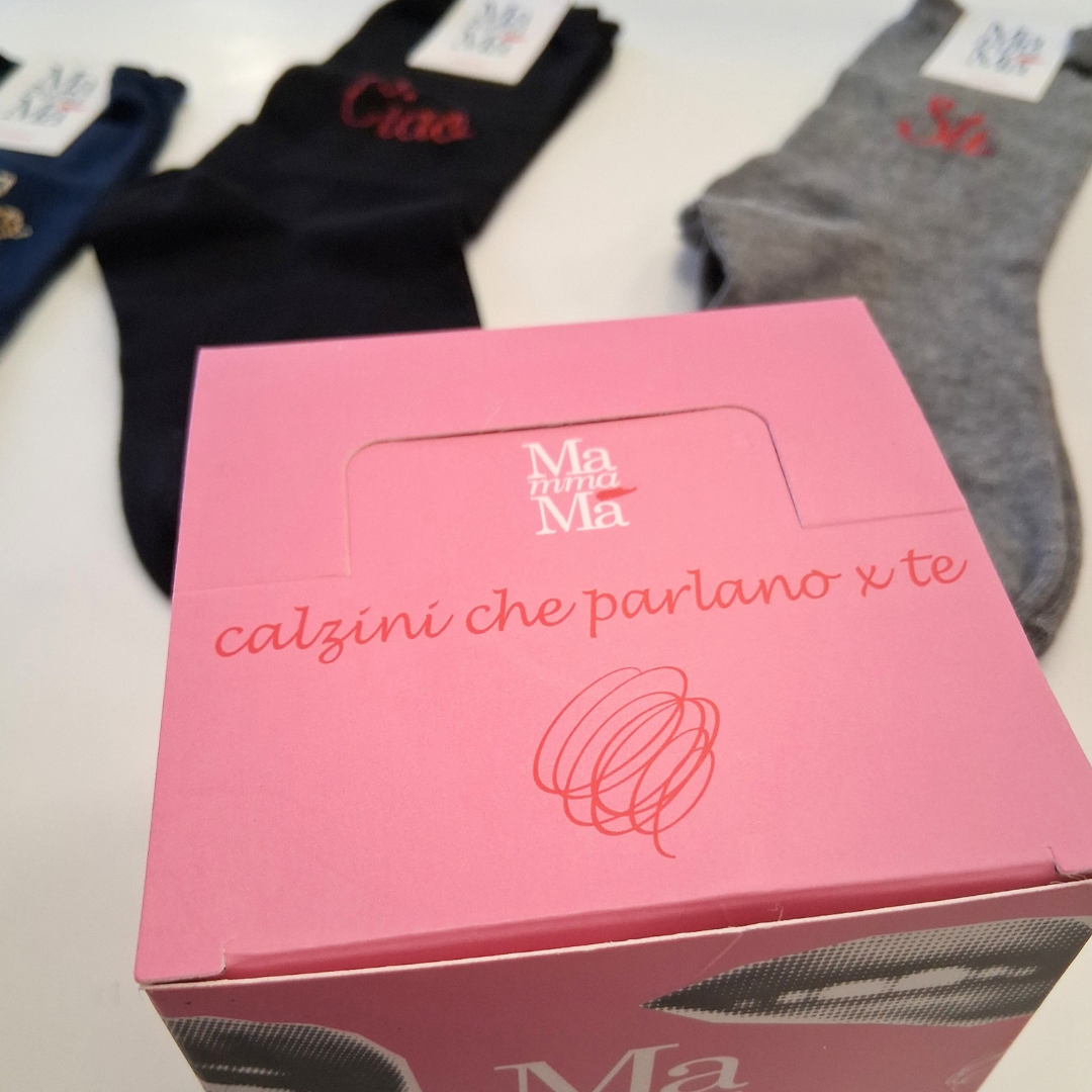 Box 3 Pack Calzini "Mamma Ma" – Hello Weekend, Ciao Amore, Sti Ca