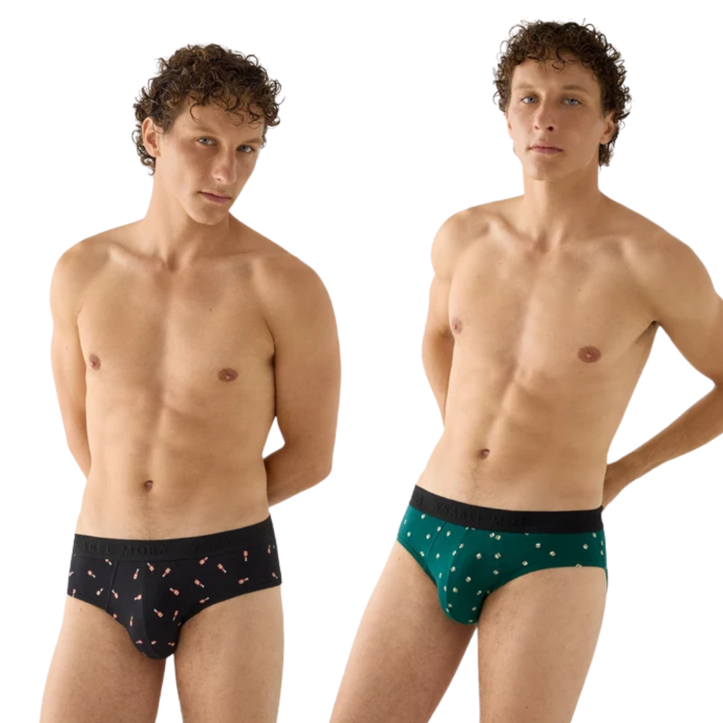Bi-Pack Slip Uomo con Stampa Hamburger e Ketchup