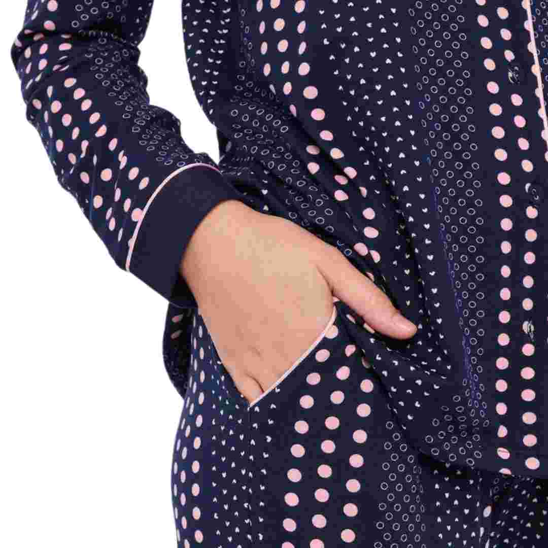 Pigiama Donna aperto a pois