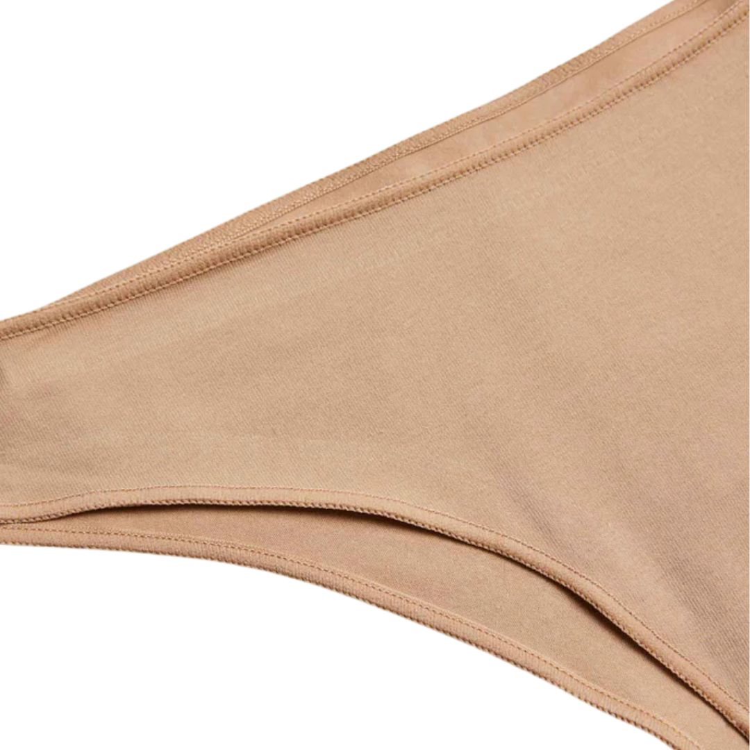 Slip brasiliana donna in cotone con tassello spugna