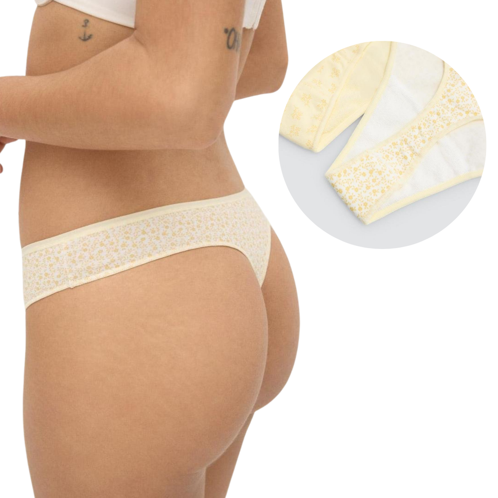 TANGA BI-PACK  GIALLO - ROSA - CELESTE