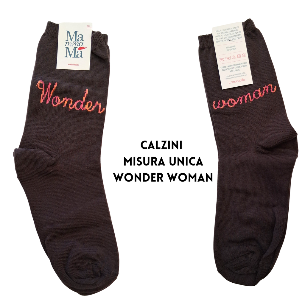 Box 3 Pack Calzini "Mamma Ma" – Wonder Woman, Santa Subito, Odio i Lunedì