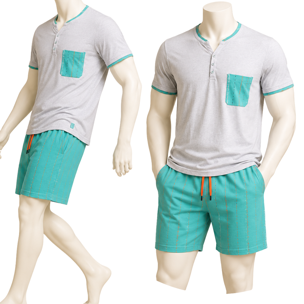 PIGIAMA M/M UOMO GRIGIO E TIFFANY