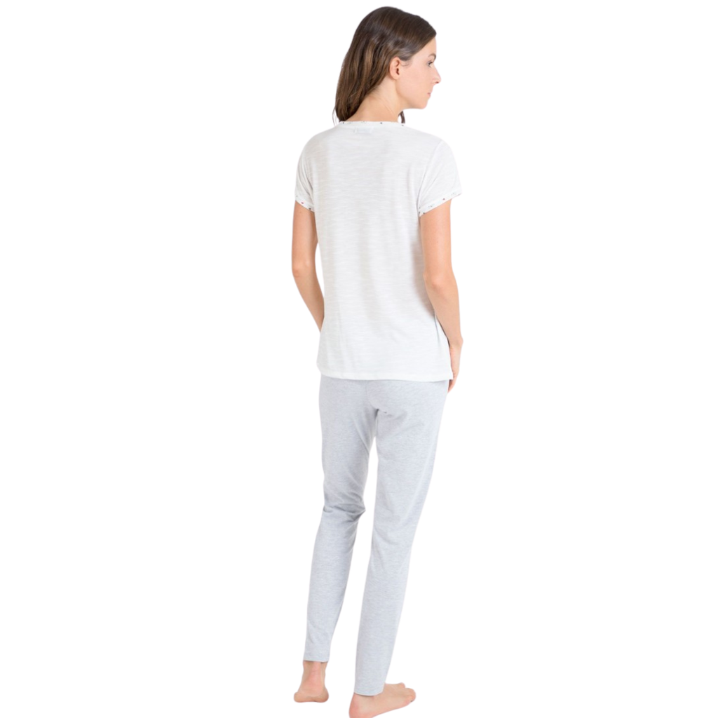 Pigiama m/m donna massana panna