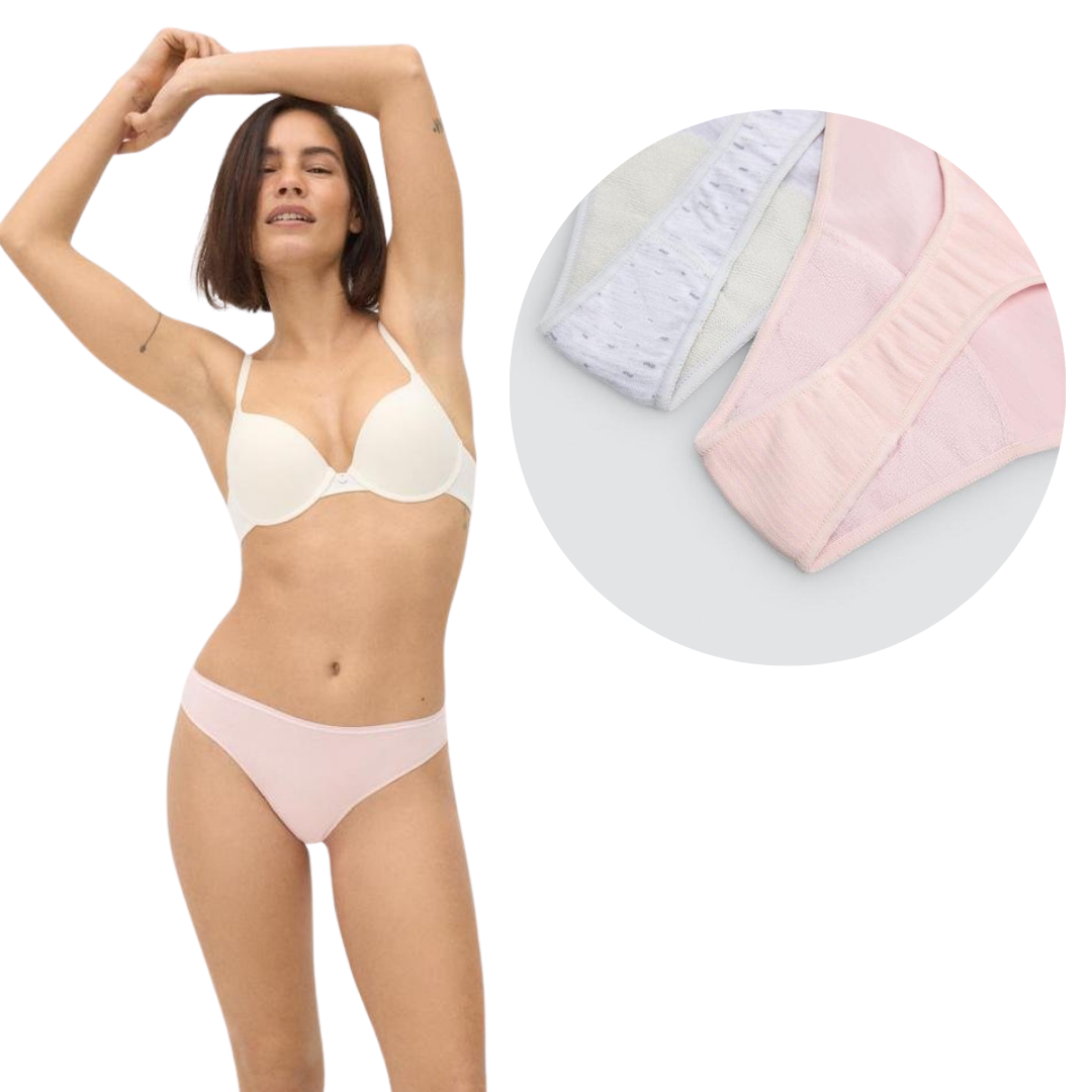 TANGA BI-PACK  GIALLO - ROSA - CELESTE