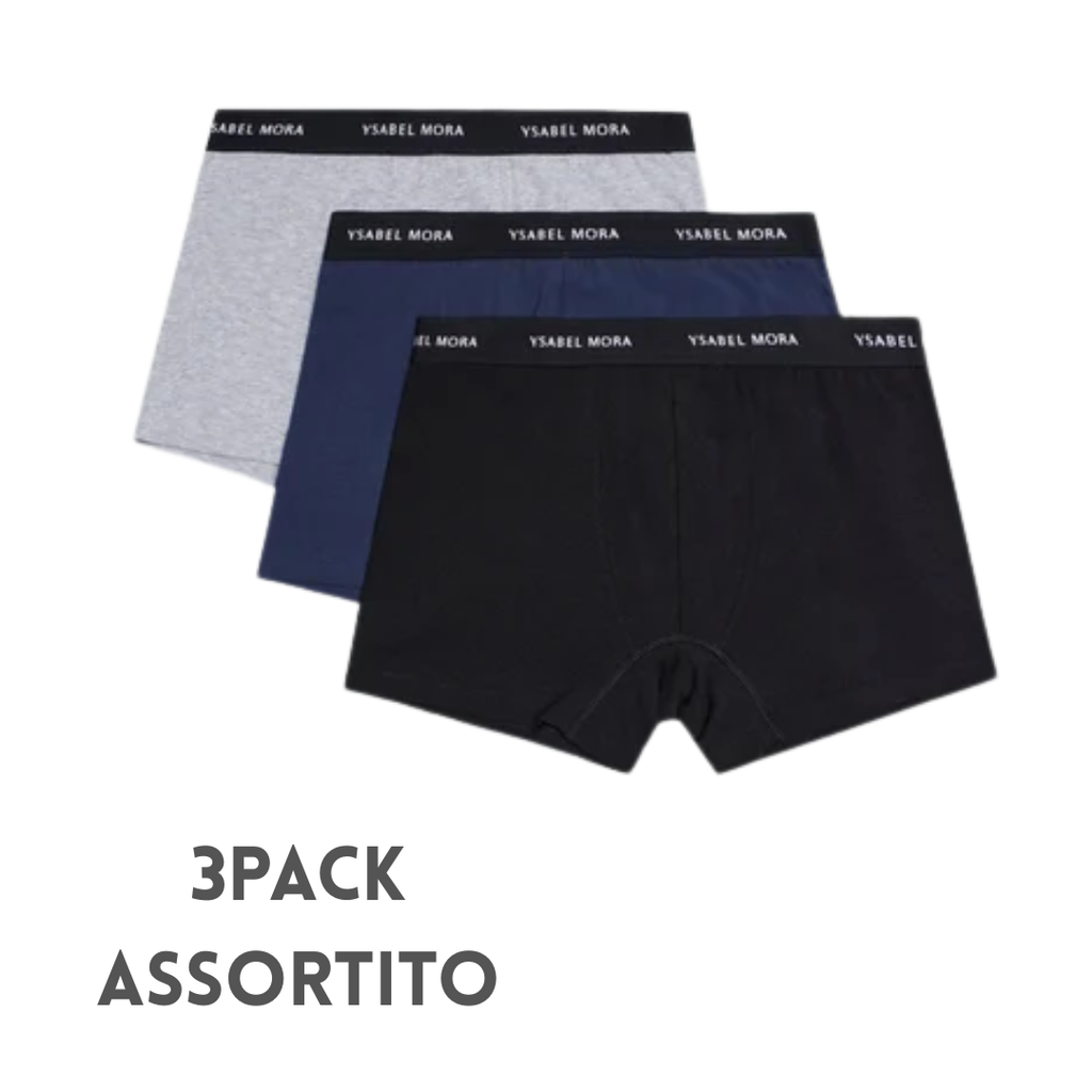 Trilpack Boxer Uomo in Cotone Elasticizzato Ysabel Mora