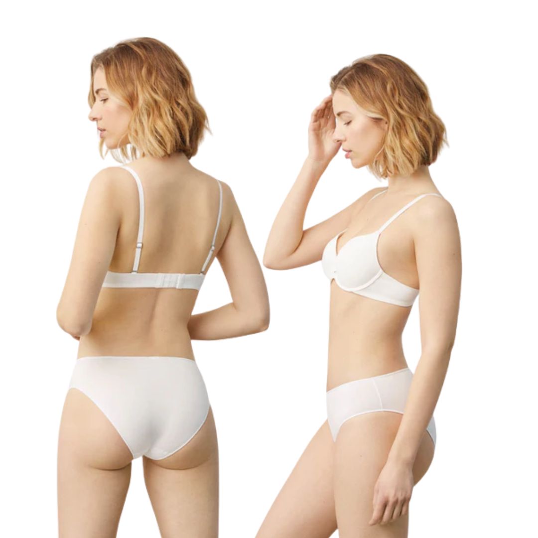 Slip Donna midi in cotone con tassello in spugna