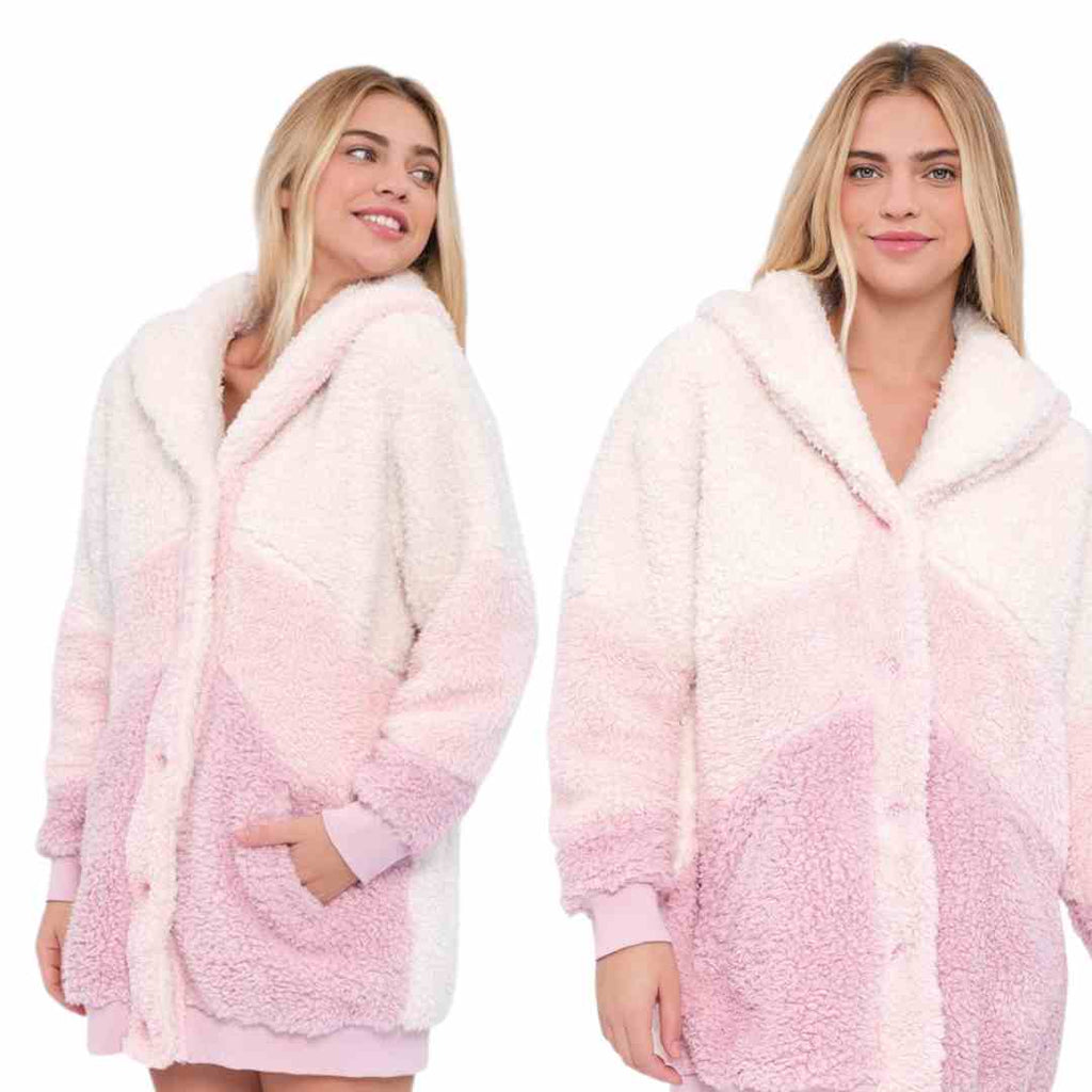 Giacca da camera Cardigan Donna  con bottoni rosa