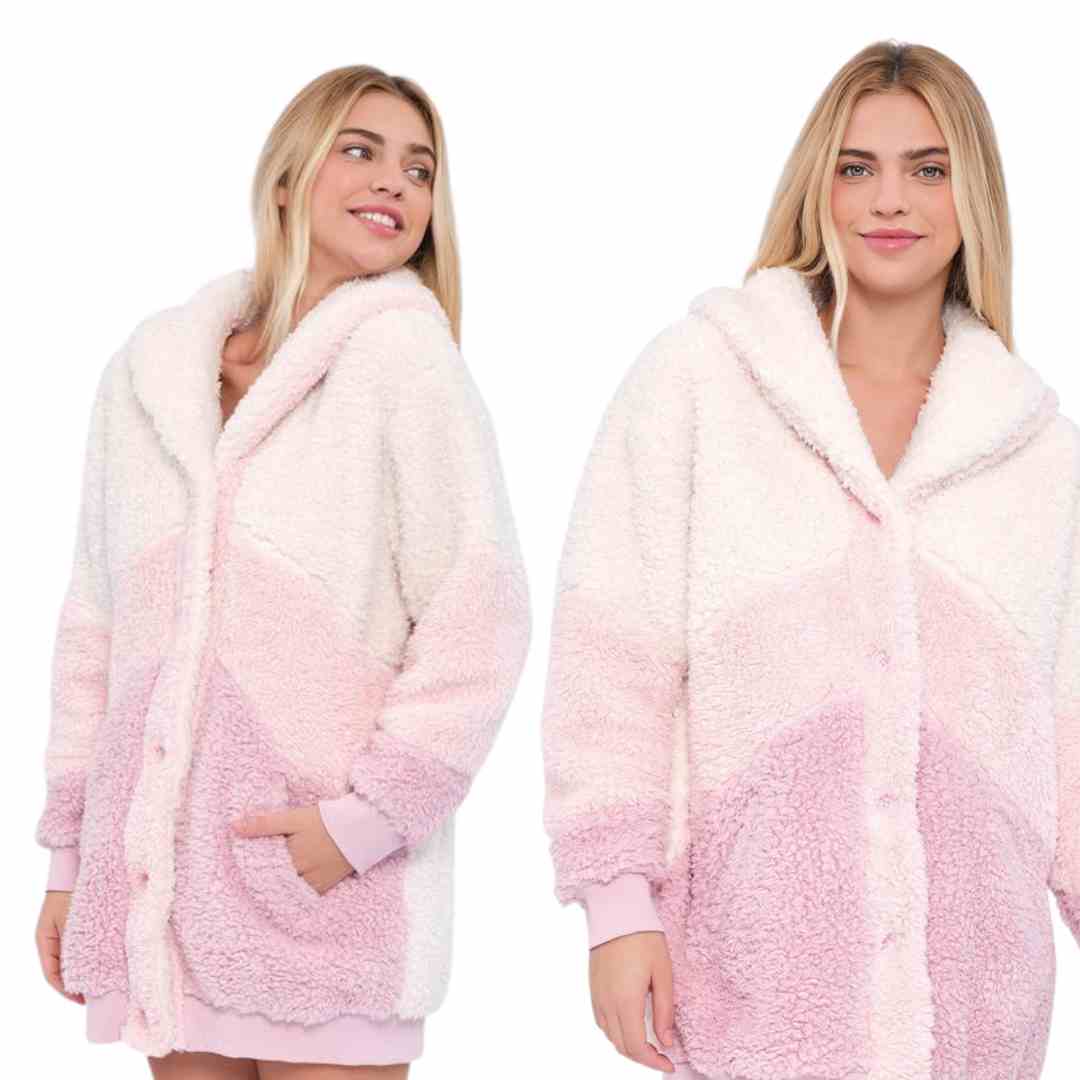 Giacca da camera Cardigan Donna  con bottoni rosa