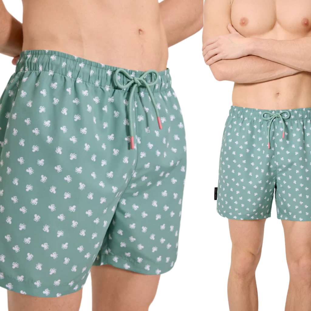 COSTUME MARE UOMO CON DISEGNI POLPO