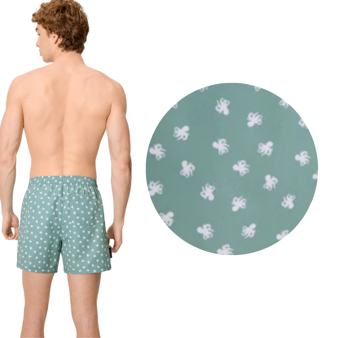 COSTUME MARE UOMO CON DISEGNI POLPO