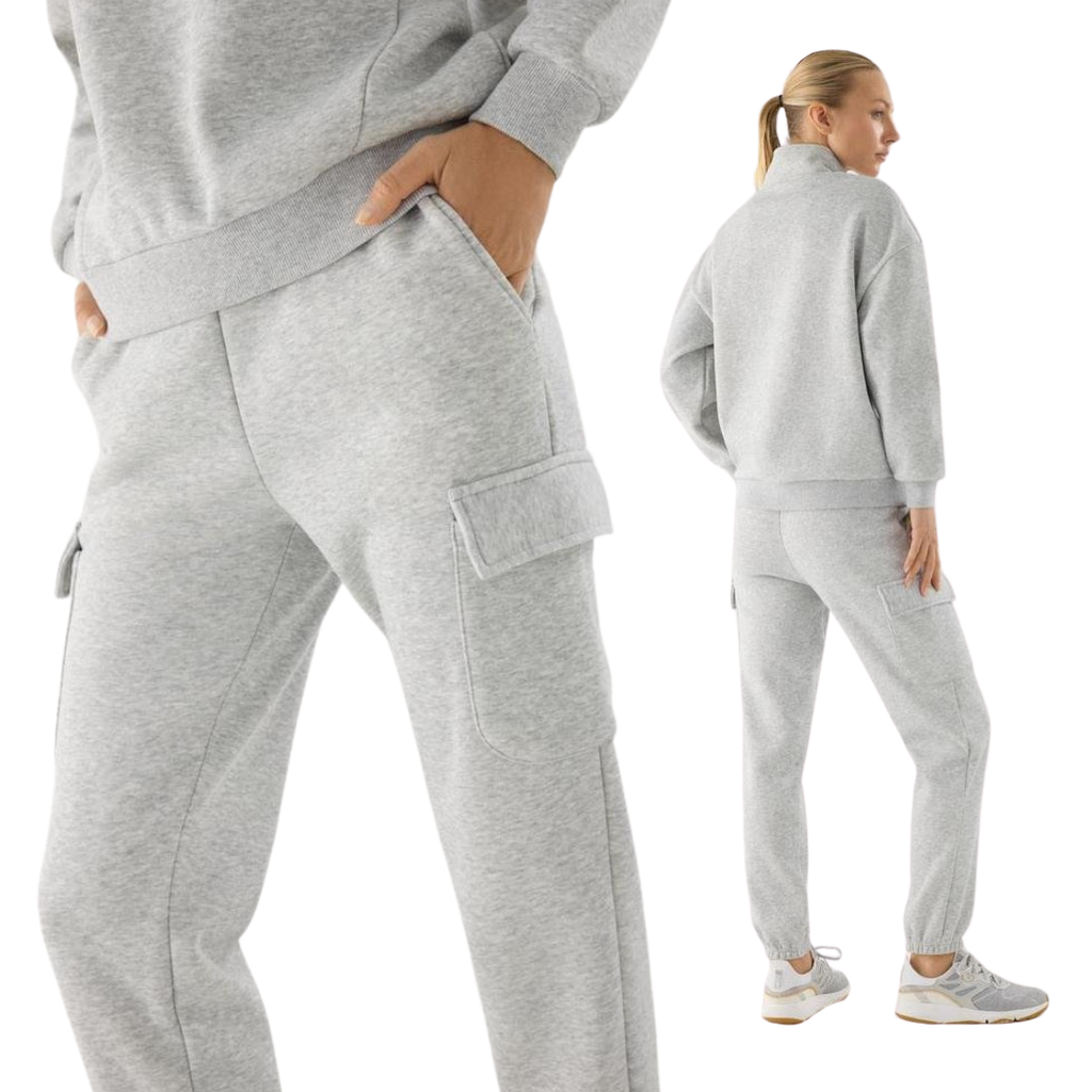 Tuta Coordinata Utility Comfort – Felpa Mezza Zip e Pantalone Cargo