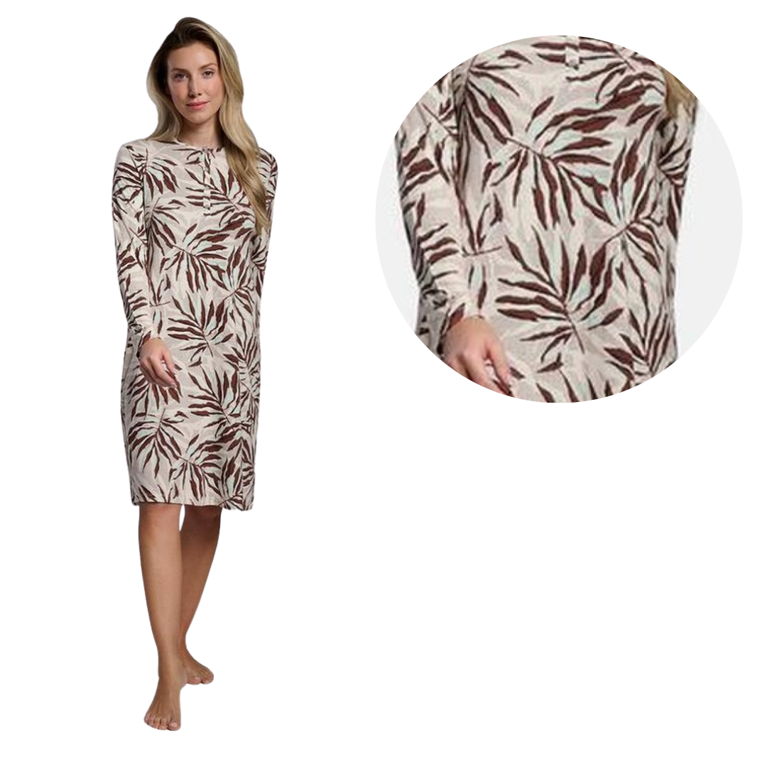 Camicia da Notte in Viscosa Donna "Safari Chic"