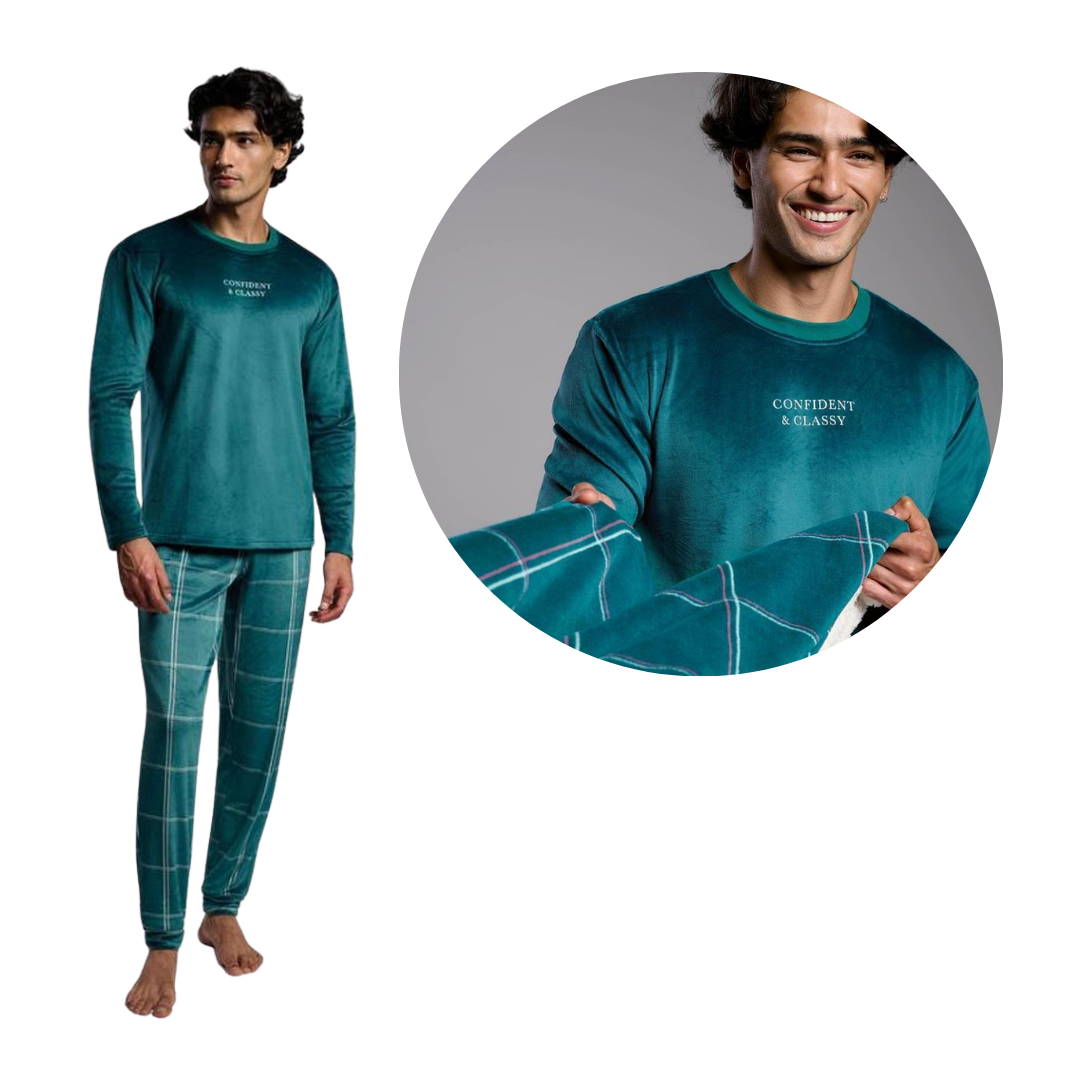 Pigiama Uomo in Ciniglia "Confident & Classy"
