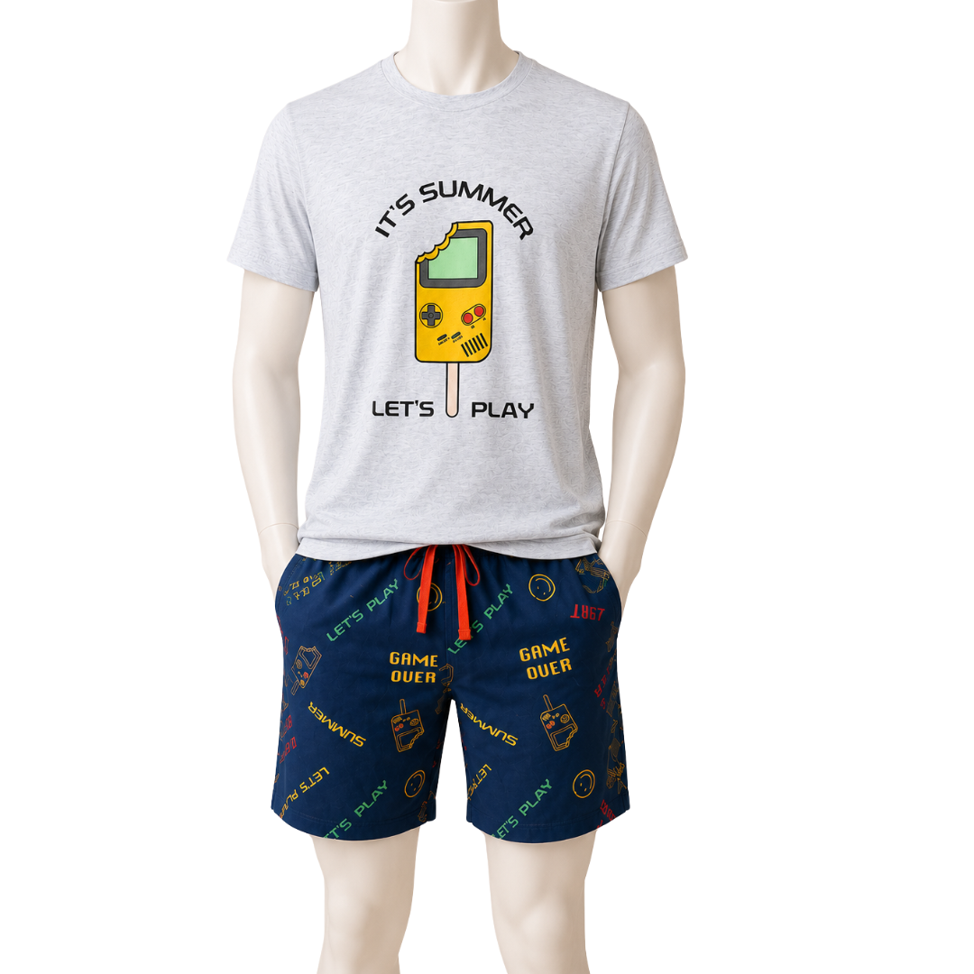 PIGIAMA MEZZA MANICA CON GAME BOY A FORMA DI GELATO