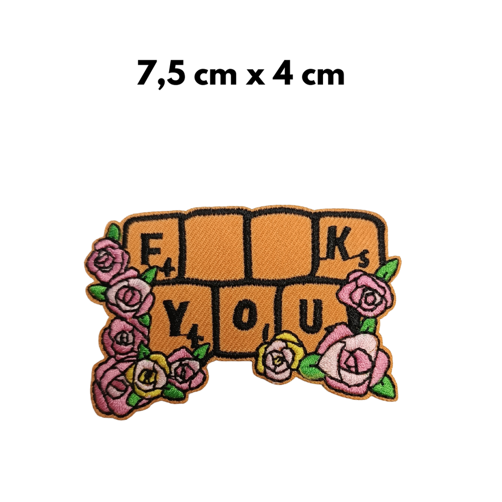 TOPPA RICAMATA TERMOADESIVA "F__K YOU"